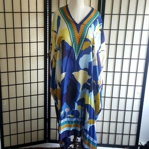 Anthropologie Floral Abstract Caftan Size S/M